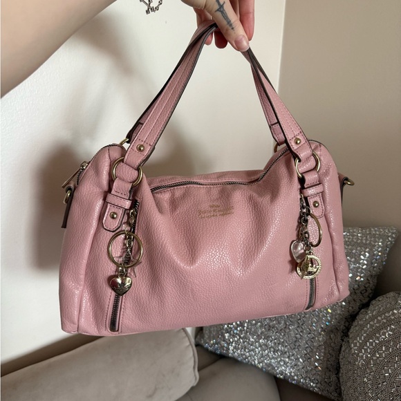 Juicy Couture Handbags - Juicy Couture Pink Shoulder Bag with Charm Accents